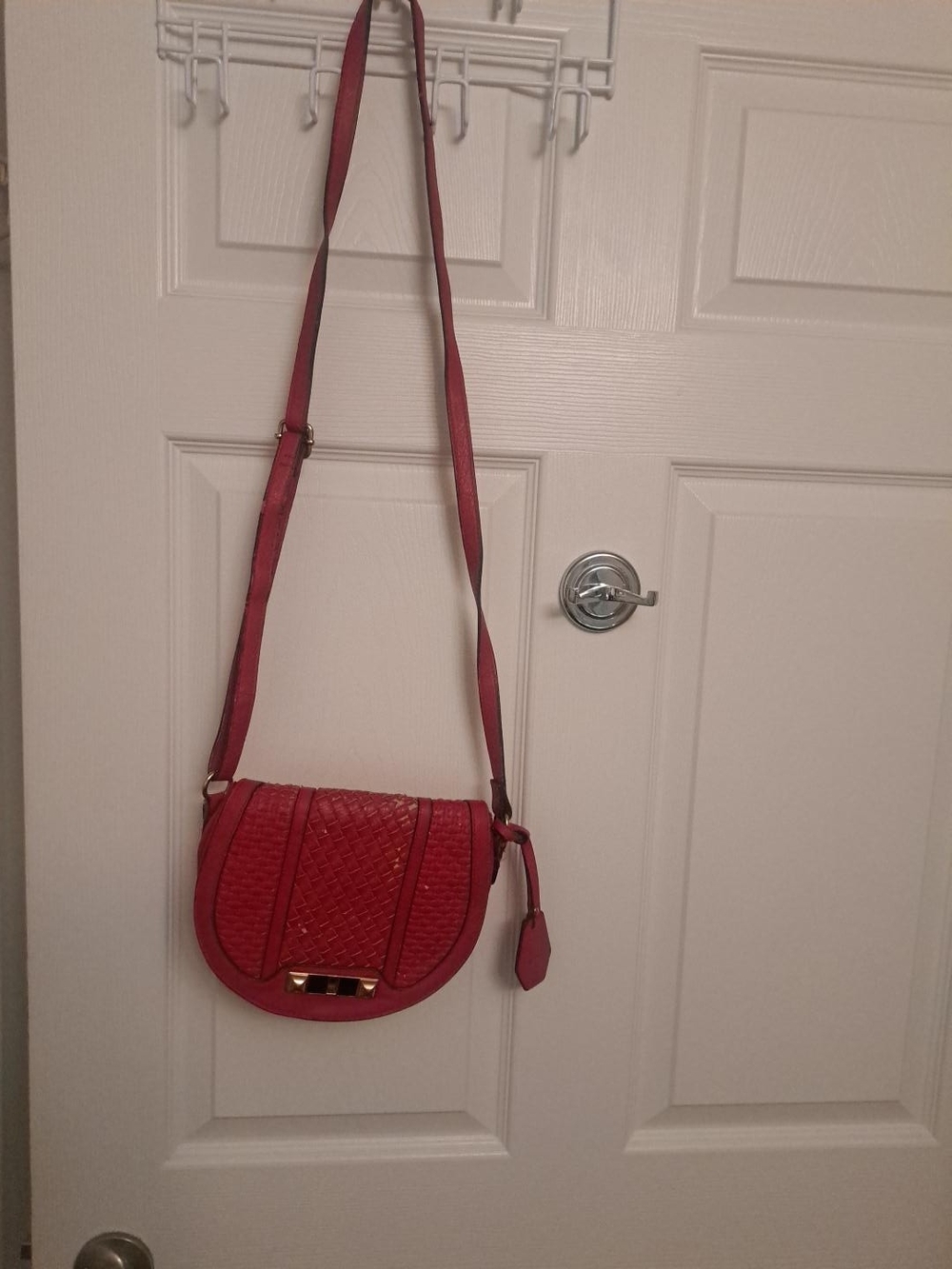 Jessica Simpson Red Woven Crossbody Bag - Women
